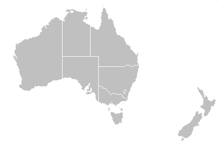 ISACORP coverage map - New Zealand and Australia